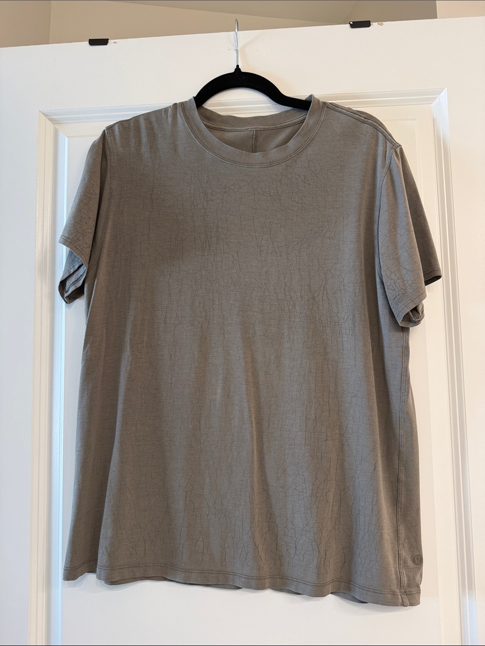 Olive lululemon jersey training shirt